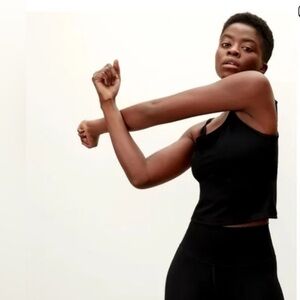 Everlane The Perform Cami Black Tank Top